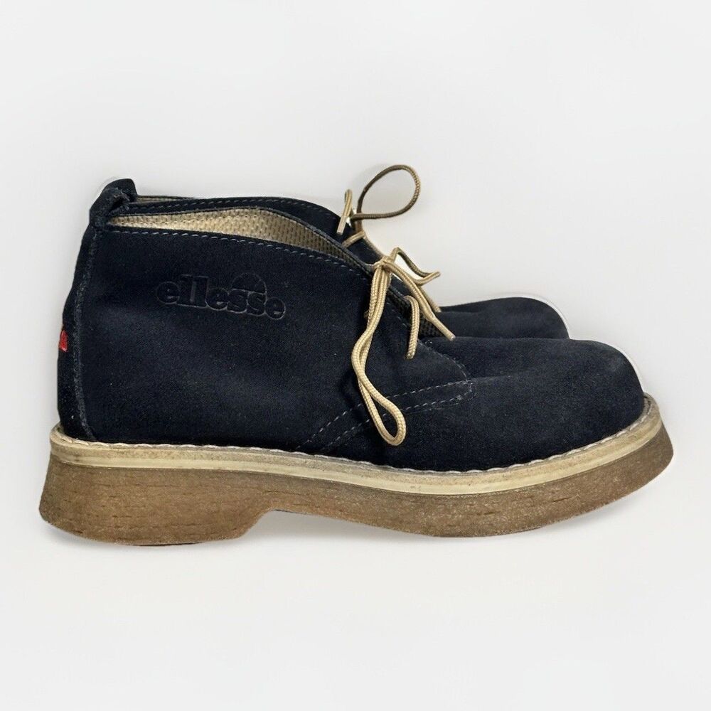 Ellesse Chukka Style Boots Dark Blue Italian Shoes Size 36